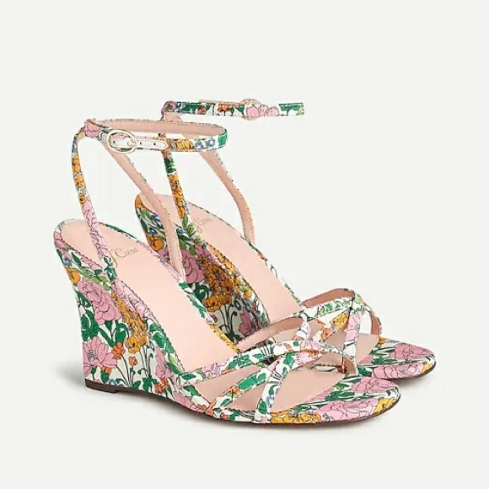 J.Crew Liberty Patchwork Dream Floral Wedge